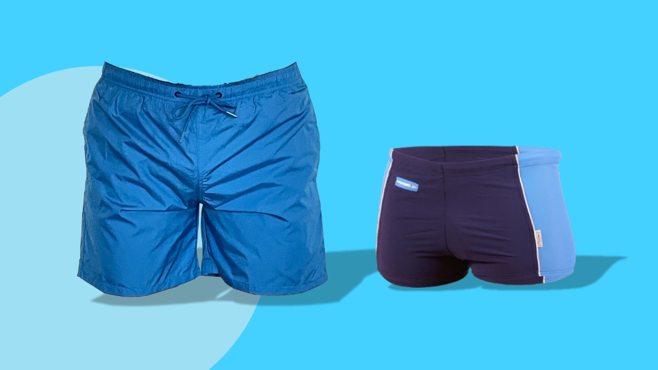 Short de bain bleu