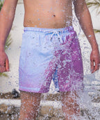 Short de bain Sea'sons Rayé Cerise Bleu