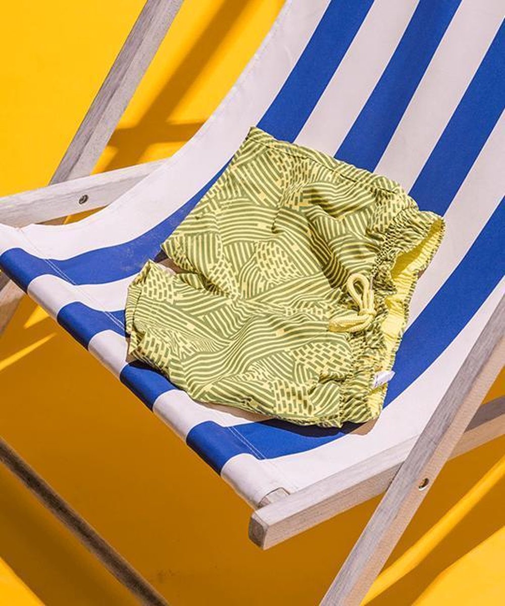 Sea'sons Liquid Lines Swimshort Green-Yellow
