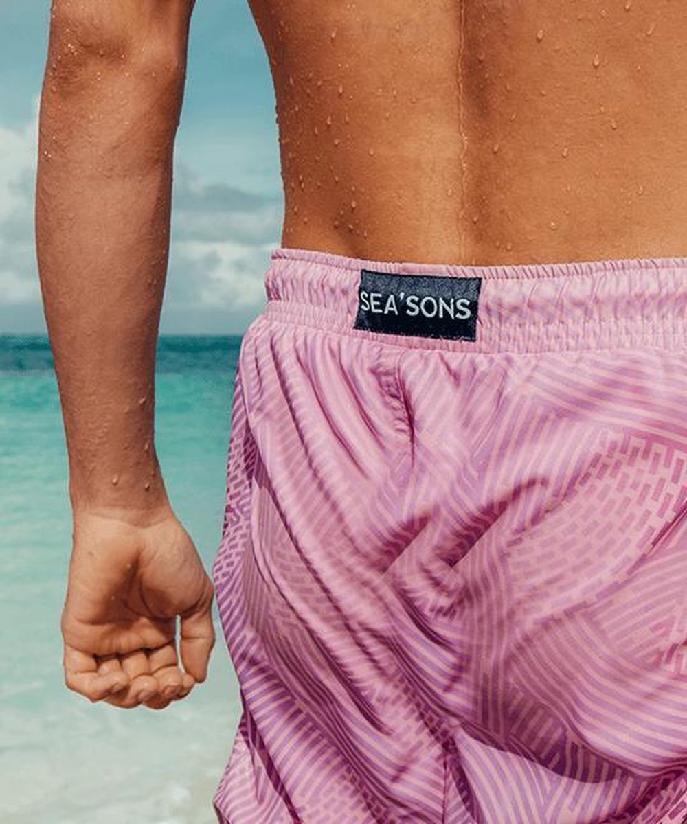 Sea'sons Liquid Lines Swimshort Purple Pink
