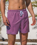 Short de bain Sea'sons Rayé Cerise Bleu