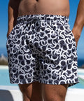 Sea'sons Pattern Swimshort Dark Grey