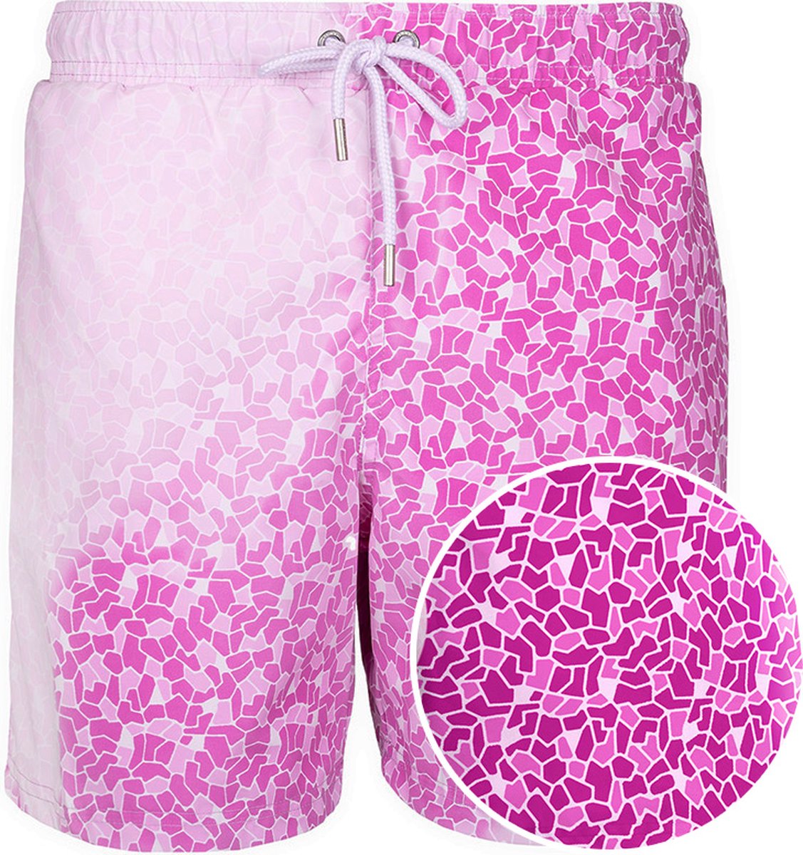 Short de bain Sea'sons Mosaïque Rose