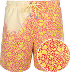 Short de bain Sea'sons Mosaïque Jaune Rouge