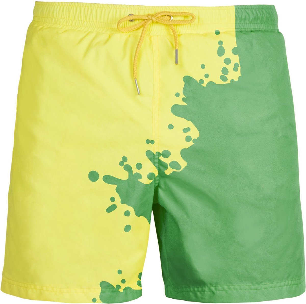 Short de bain Sea'sons Principal Vert Jaune