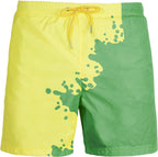 Short de bain Sea'sons Principal Vert Jaune
