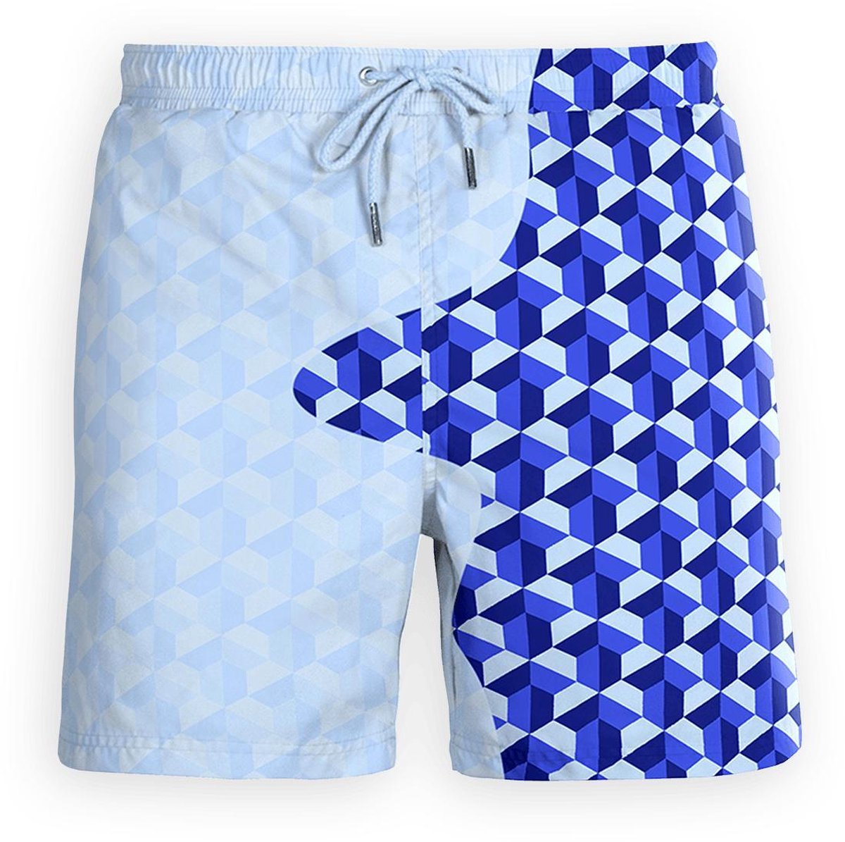 Short de bain Sea'sons Géométrique Bleu