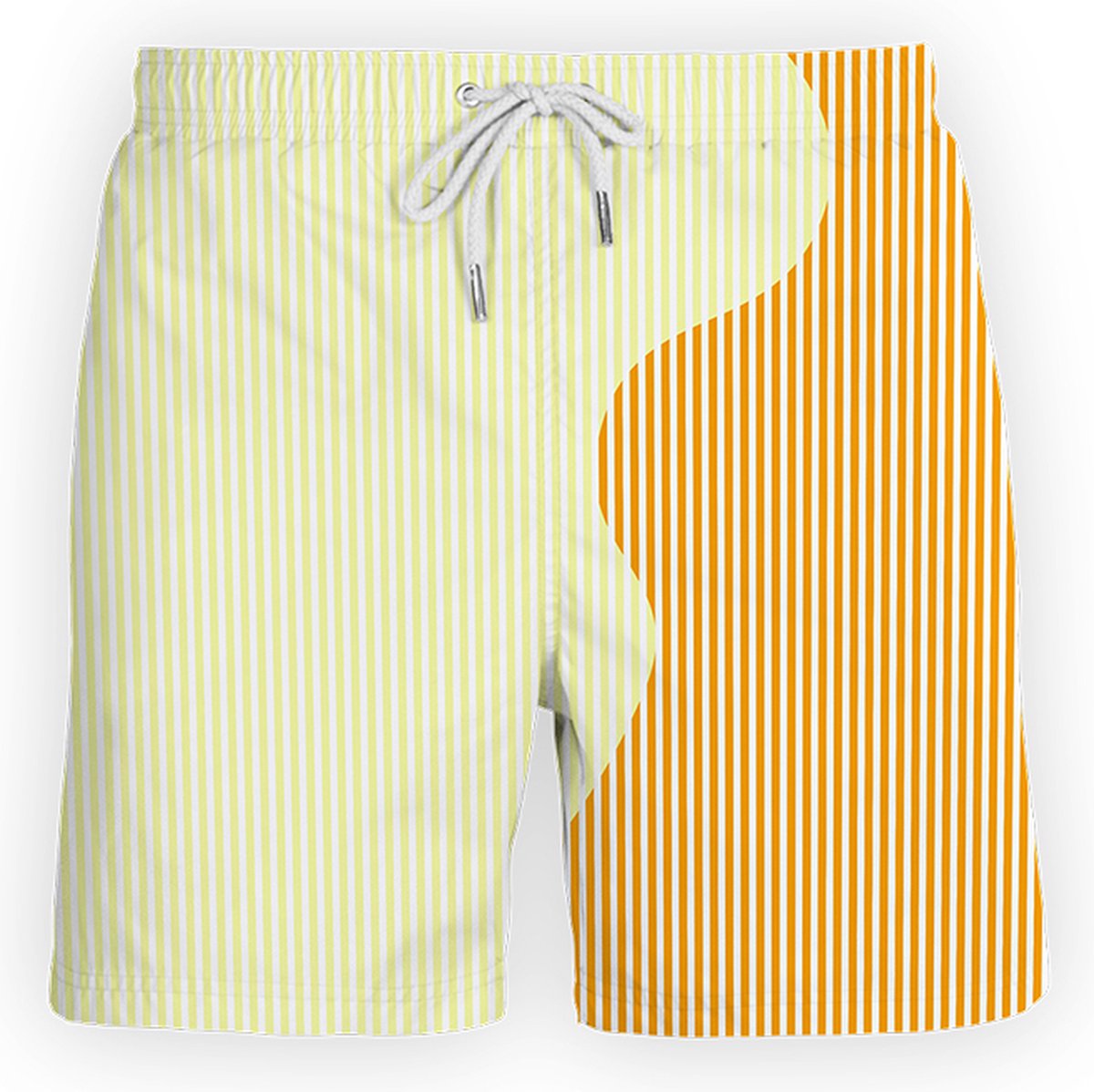Short de bain Sea'sons Rayé Orange Jaune