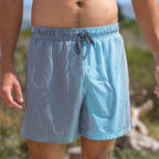Sea'sons Striped Swimshort Dark Grey Blue