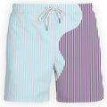Short de bain Sea'sons Rayé Cerise Bleu