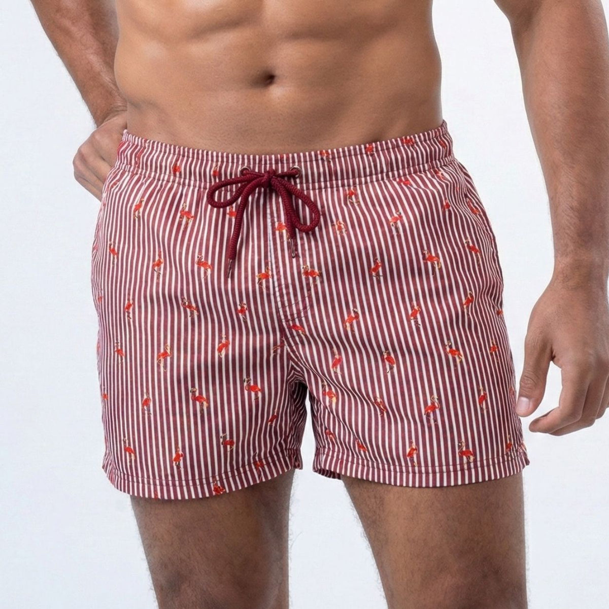 Short de bain Key Largo - rouge/blanc