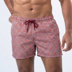 Short de bain Key Largo - rouge/blanc