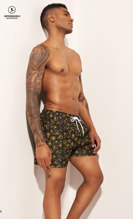Maillot de bain Sharks Noir-Jaune