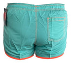 Short court turquoise / orange fluorescent