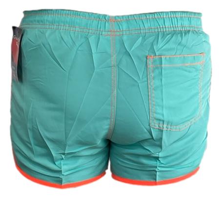 Short court turquoise / orange fluorescent