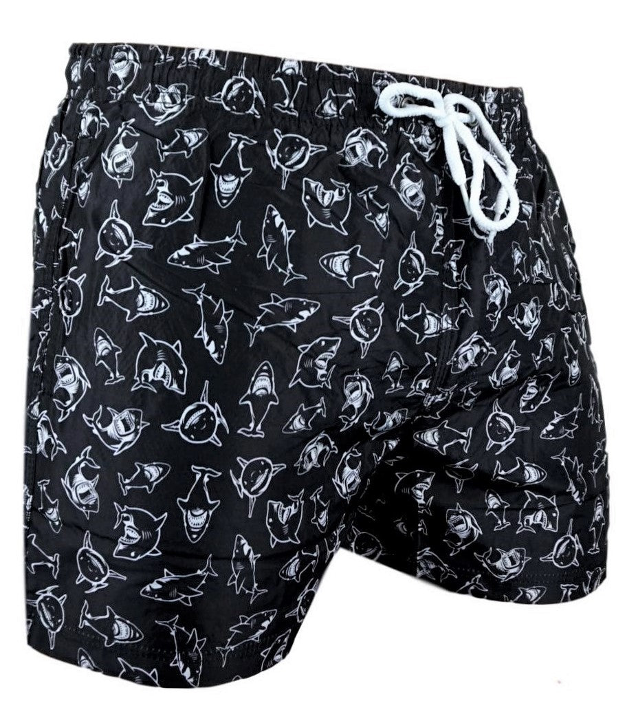 Zwemshort Sharks Black-White