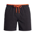 Short de bain Seersucker Lavos - Noir / Orange