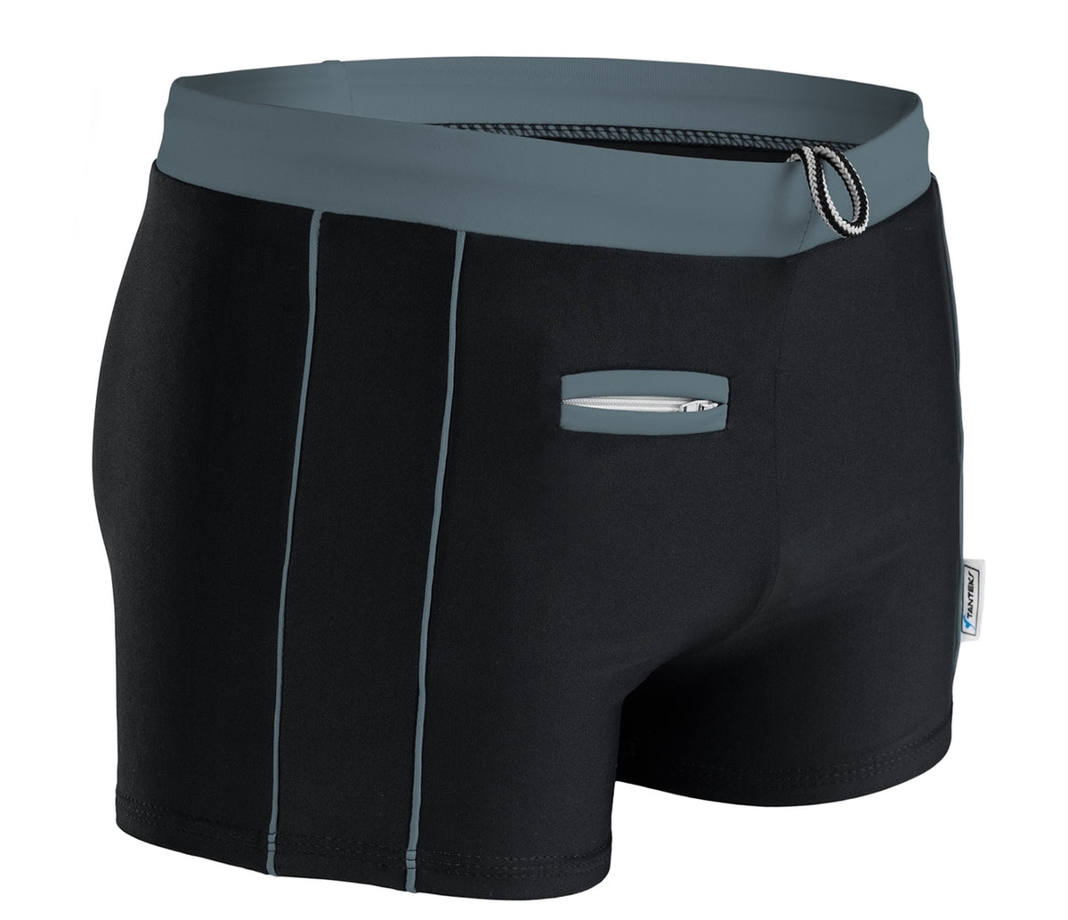 Swim Boxer Monaco Grey with pocket and zipper