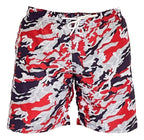 Short de bain Camouflage Toscane rouge