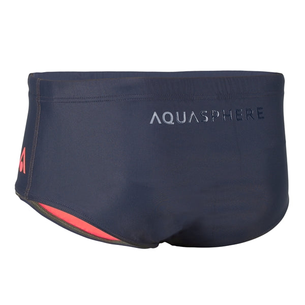 Slip de bain Essential 14 CM - Gris foncé / Corail