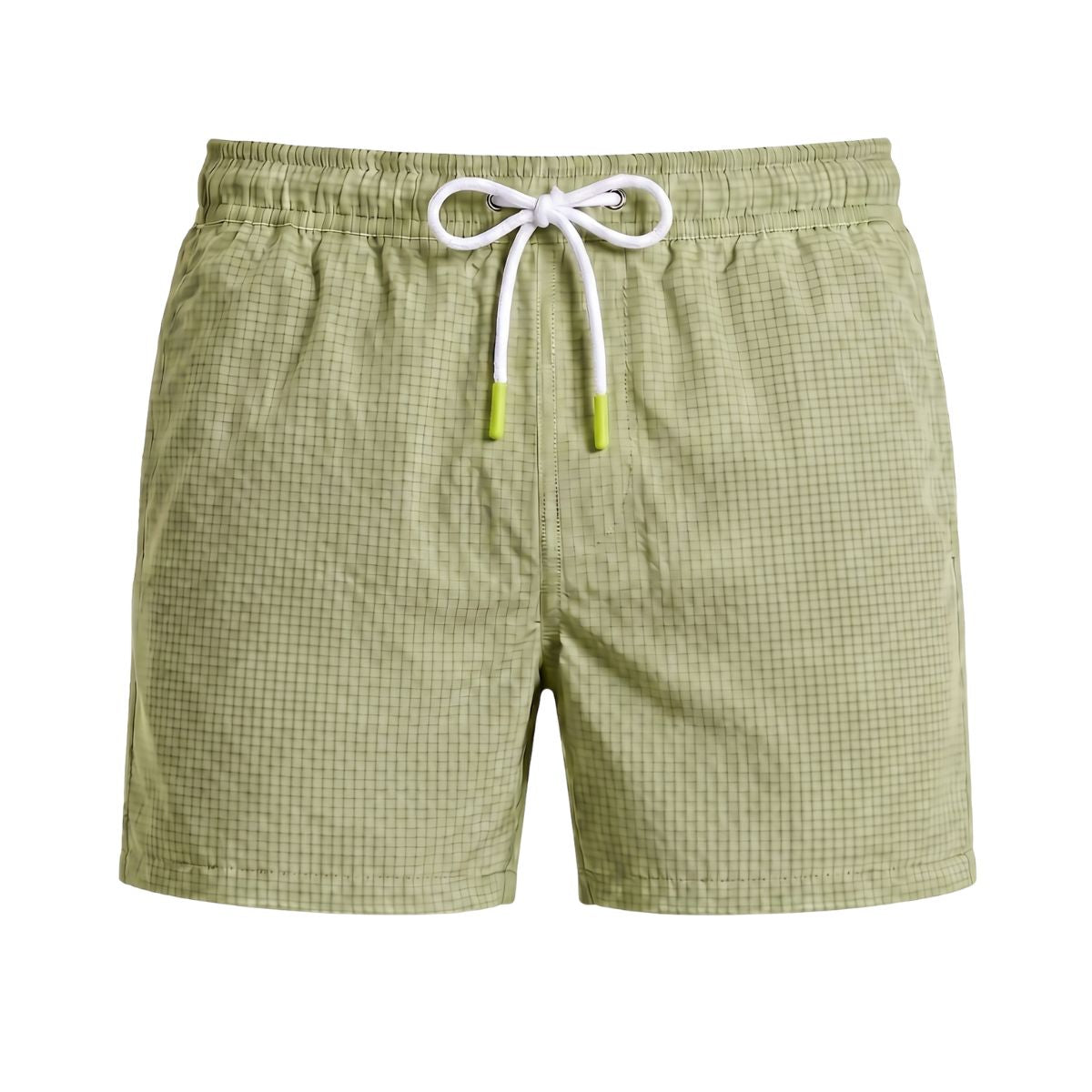 Tropea Seersucker Swim Shorts - Olive Green