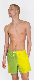 Short de bain Sea'sons Principal Vert Jaune