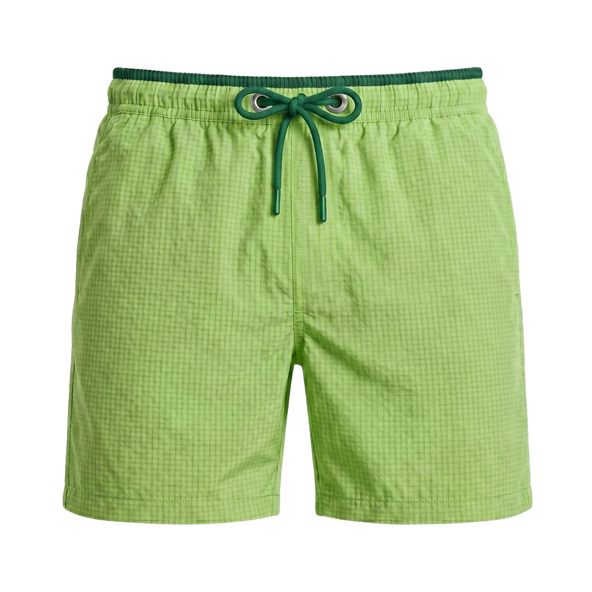 Short de bain Seersucker Lavos - Vert pomme / Vert foncé
