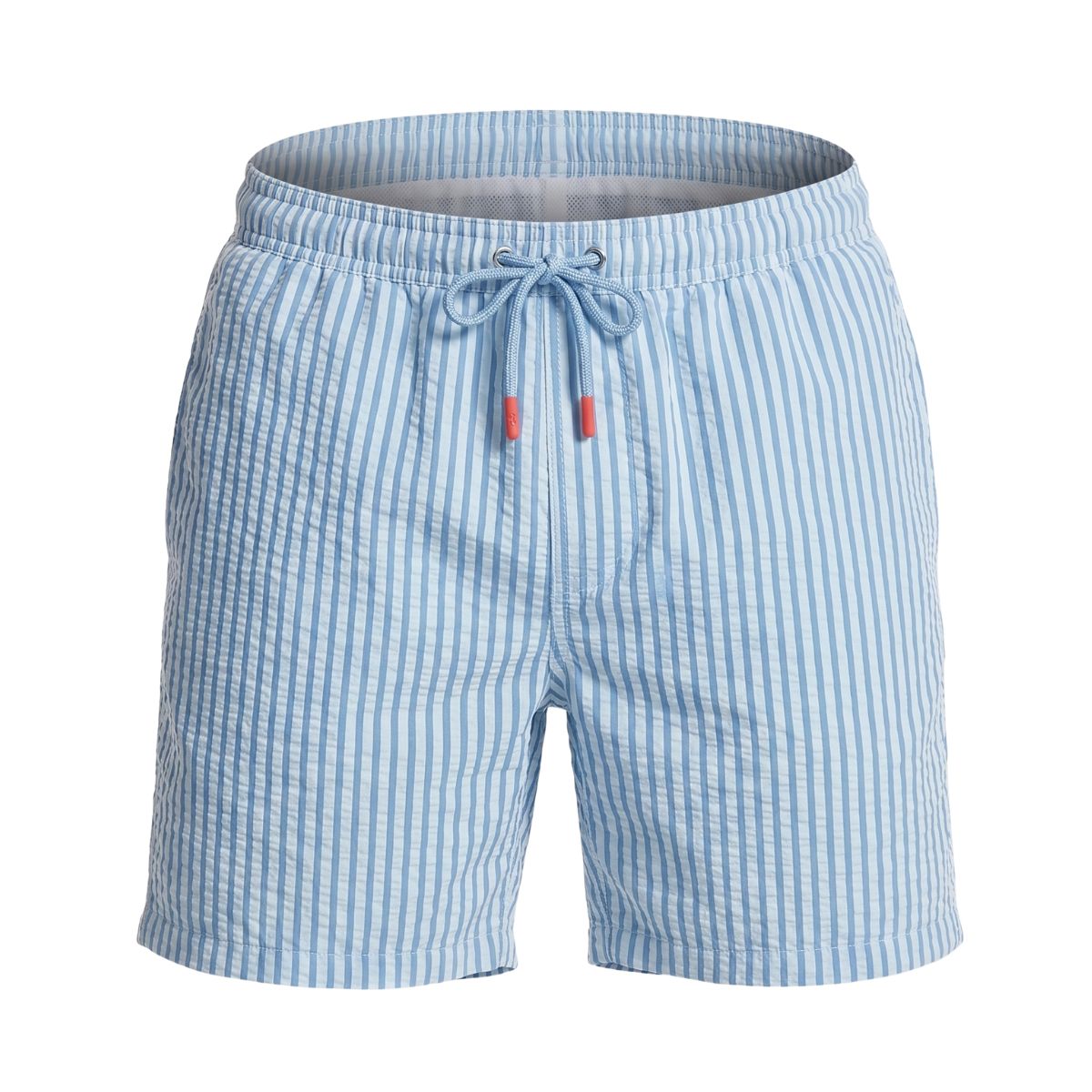 Short de bain Paros Seersucker - Bleu clair/Bleu