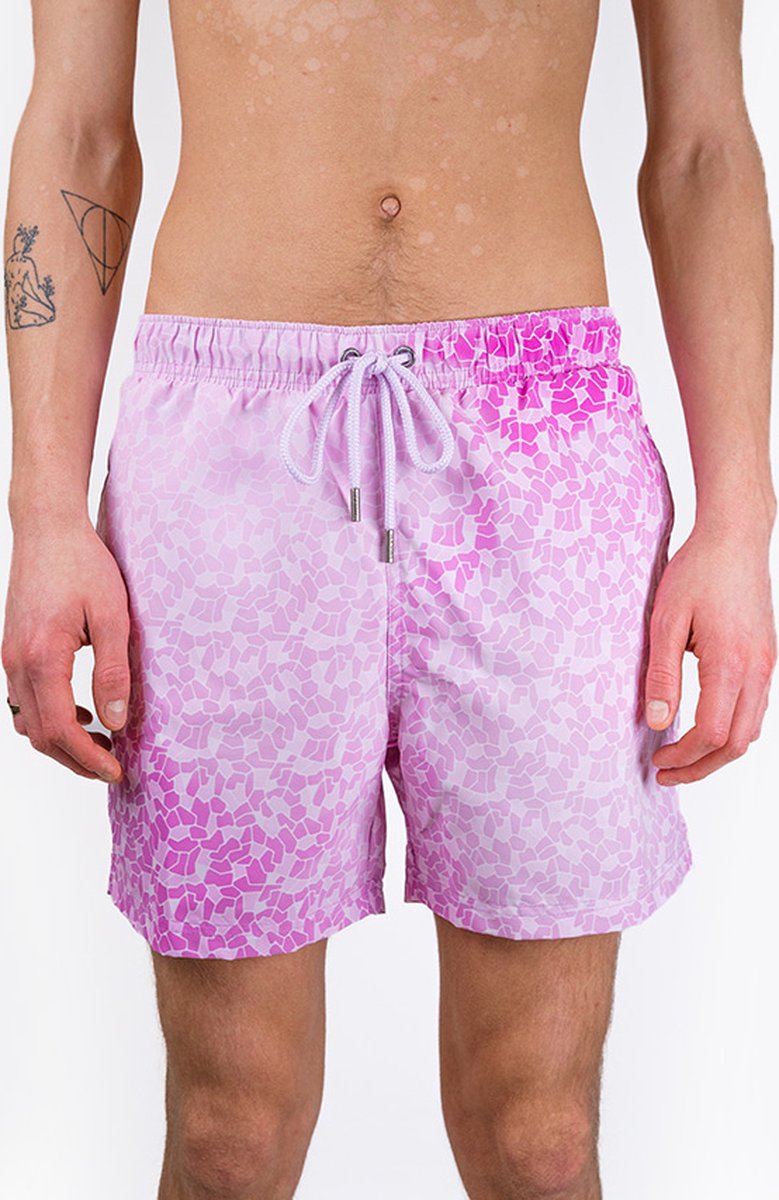 Short de bain Sea'sons Mosaïque Rose