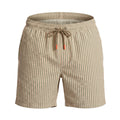 Short de bain Paros Seersucker - Sable/Vert sauge