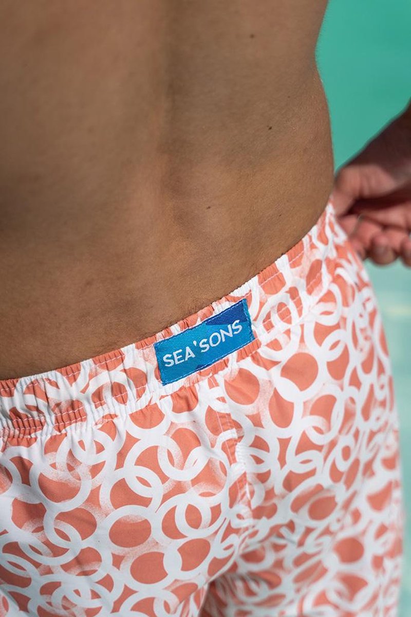 Short de bain Sea'sons à motif corail