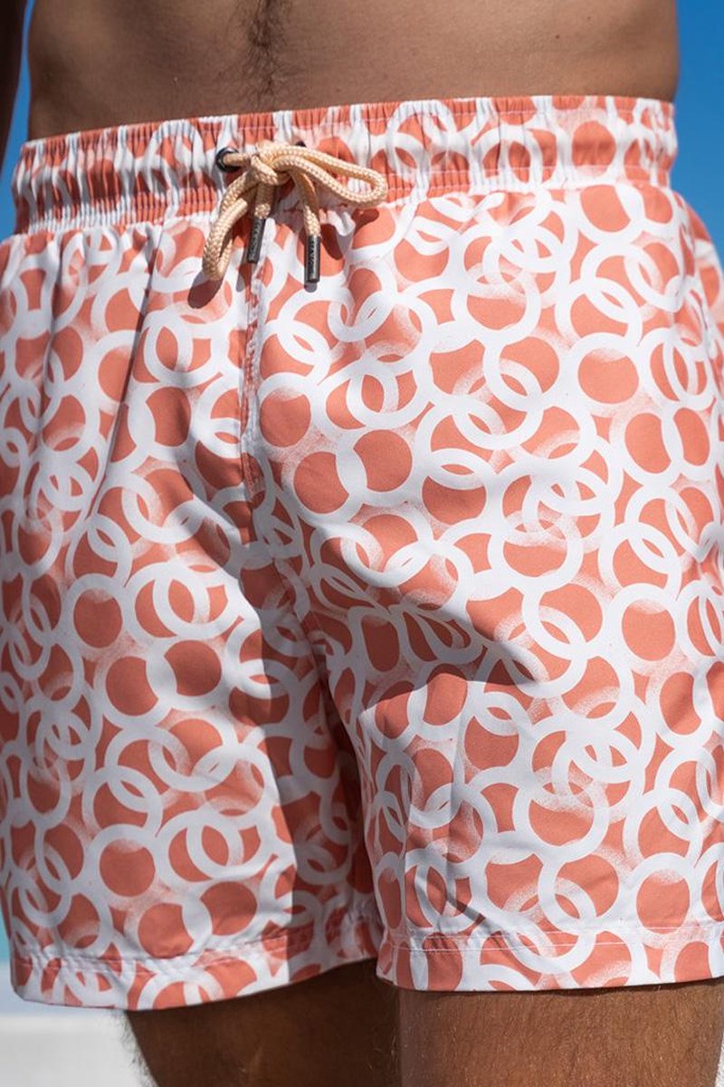 Short de bain Sea'sons à motif corail