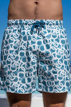 Sea'sons Pattern Swimshort Blue