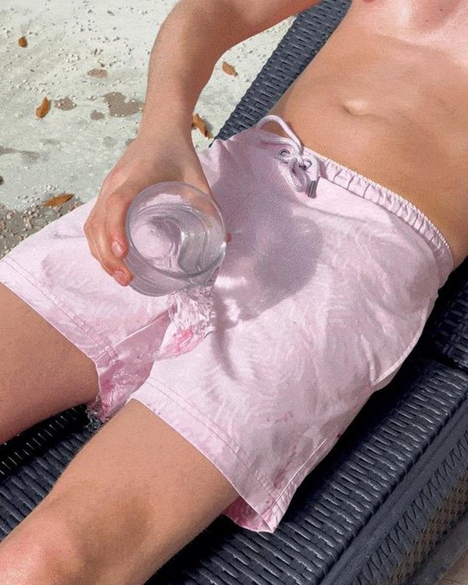 Short de bain Sea'sons Empreinte Digitale Rouge