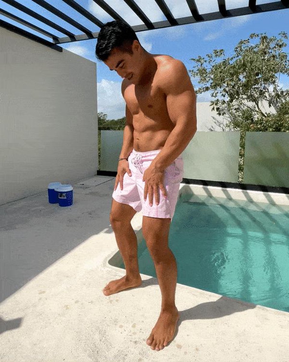 Short de bain Sea'sons Mosaïque Rose
