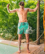 Short de bain Sea'sons Empreinte Digitale Menthe