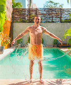 Short de bain Sea'sons Géométrique Pêche