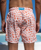 Short de bain Sea'sons à motif corail