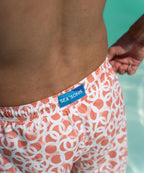 Short de bain Sea'sons à motif corail