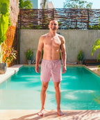 Short de bain Sea'sons Mosaïque Rose