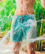 Short de bain Sea'sons Empreinte Digitale Menthe