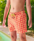 Short de bain Sea'sons Géométrique Pêche
