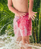 Short de bain Sea'sons Empreinte Digitale Rouge