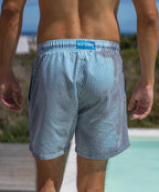 Sea'sons Striped Swimshort Dark Grey Blue