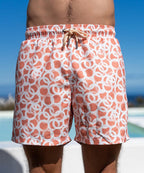 Short de bain Sea'sons à motif corail