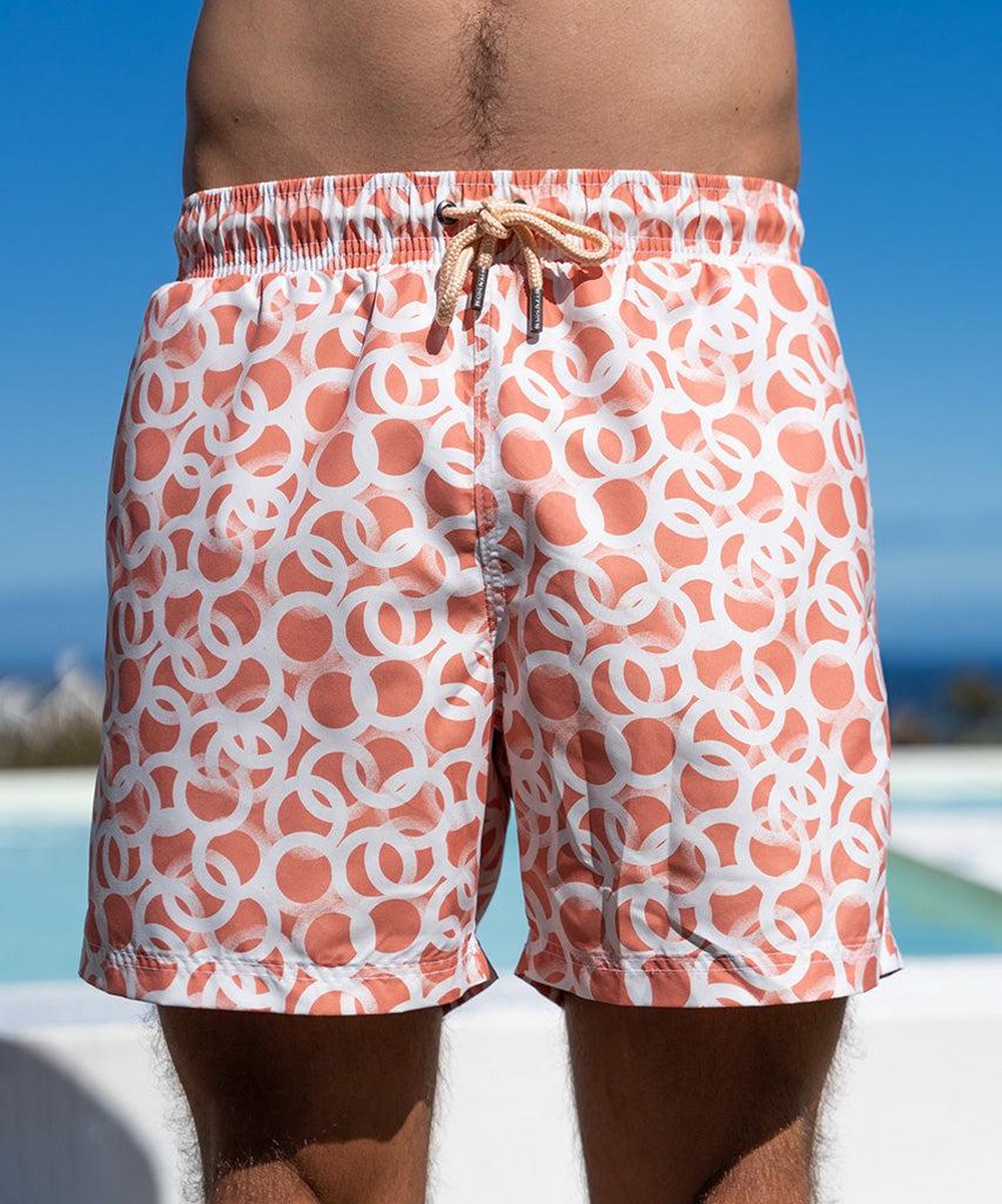 Short de bain Sea'sons à motif corail