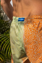 Short de bain Sea'sons Doodle Orange Menthe