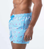 Swimshort Key Largo - Light Blue/White