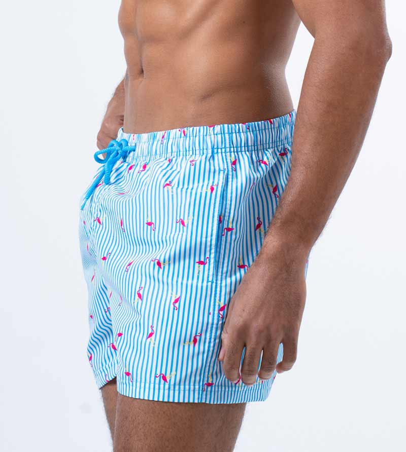 Swimshort Key Largo - Light Blue/White