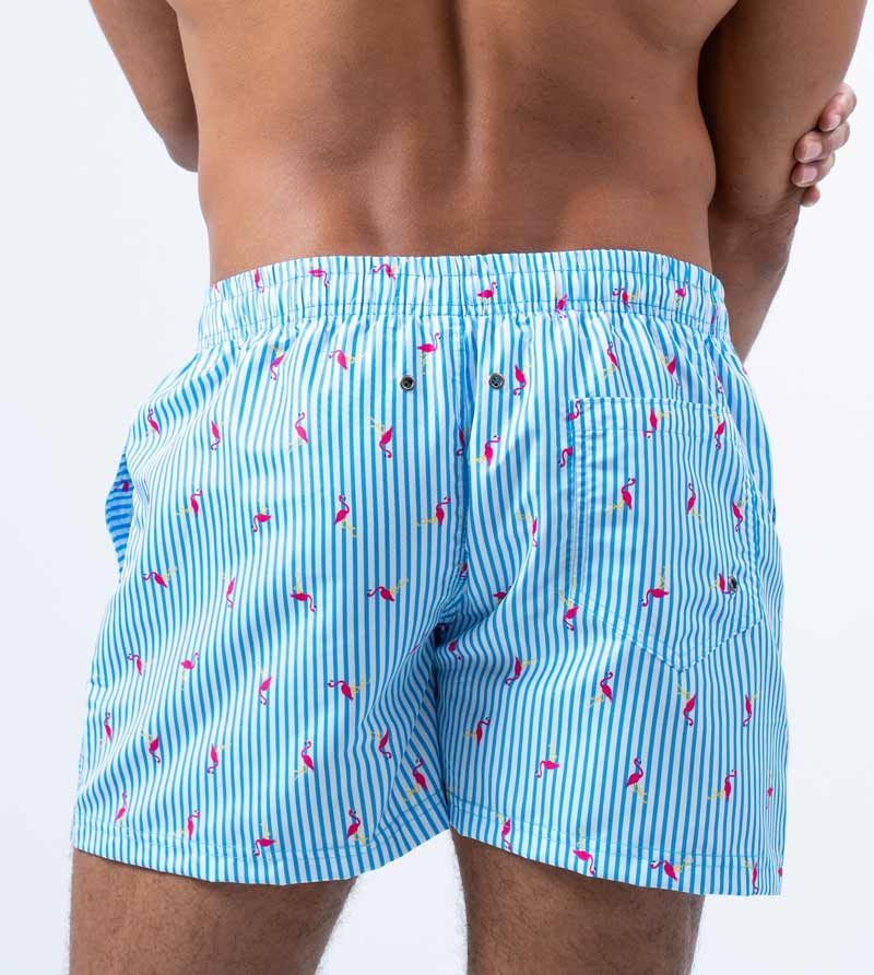 Swimshort Key Largo - Light Blue/White